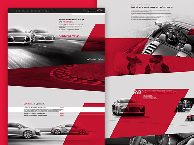 Audi Driving Exerience audi design landing landing page parallax ui ux