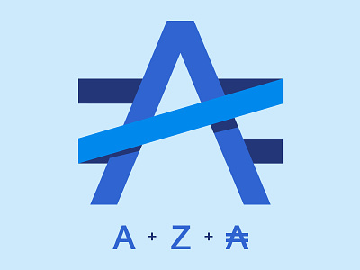 A+Z Mark a brand branding flat icon identity logo symbol unicode wip z