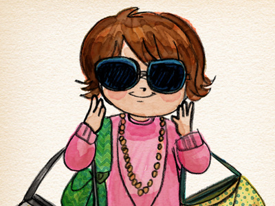 Fashionistabriespangler fashionista girl illustration sunglasses toddler