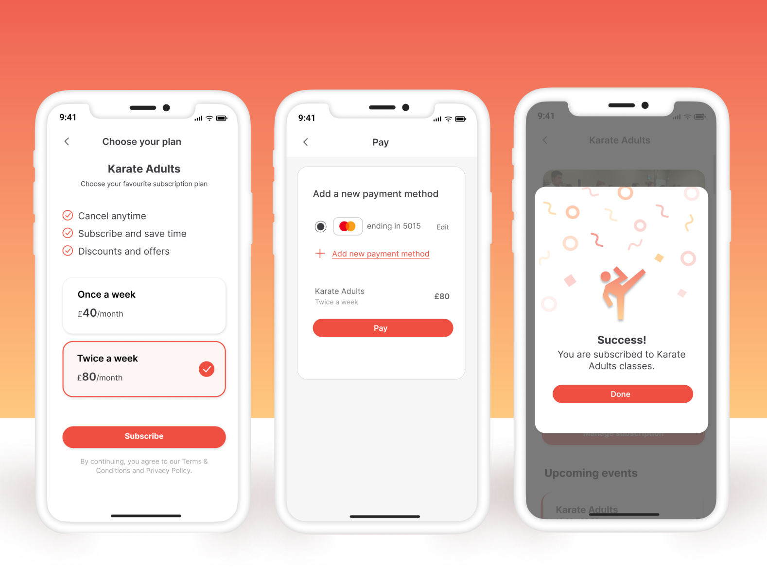 Martial Arts App - Plan/ Payment View by Illy Dimitrova | illydesign on ...