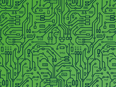 Microchip Pattern in Green