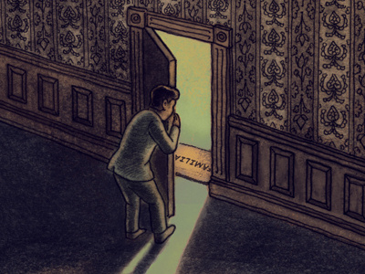 The New Familiar door editorial familiar illustration light mario new wizard of oz zucca