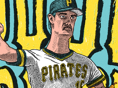 Doug Drabek 1992 baseball doug drabek drawing illustration mario pirates pitcher pittsburgh portrait zucca