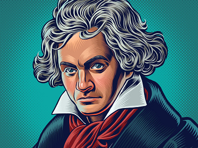 Beethoven Portrait beethoven drawing illustration mario portrait zucca
