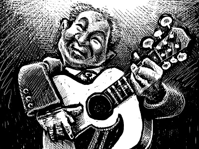 Portrait of John Prine country drawing folk illustration john prine mario music music art musician musicians portrait zucca
