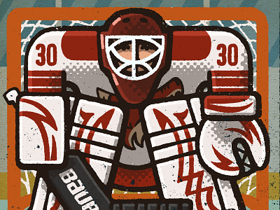 Ilya Bryzgalov Portrait arizona athlete coyotes drawing goalie goalie gear hockey hockey logo illustration ilya bryzgalov mario nhl phoenix portrait sports zucca