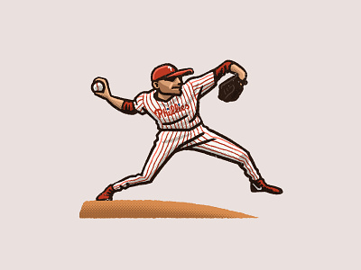 Roy Halladay's Postseason No-Hitter baseball drawing illustration mario mlb philadelphia phillies philly pitcher portrait roy halladay zucca