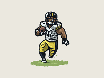 James Harrison 100 yd Pick 6 in Super Bowl XLIII athlete drawing football illustration james harrison mario nfl pittsburgh pittsburgh steelers portrait sports sports moment spot illustration spot illustrations steelers super bowl zucca