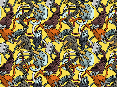 Plugs Pattern drawing illustration mario pattern patterns plugs repeating seamless zucca