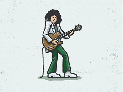 T. Rex Plays Wembley Stadium 70s drawing glam rock guitar illustration marc bolan mario music portrait rock rock music spot illustration t.rex zucca