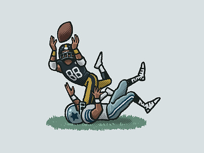 Lynn Swann's Catch in Super Bowl X 70s athlete drawing football illustration lynn swann mario nfl pittsburgh pittsburgh steelers portrait spo mo spo mos sports spot illustration steelers zucca