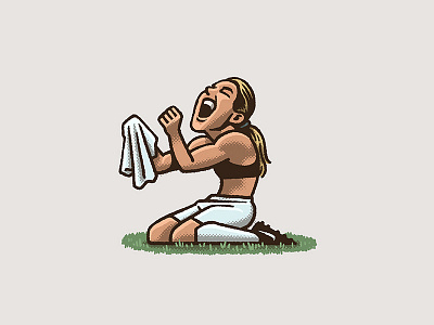 Brandi Chastain's PK Wins the World Cup 1999 athlete brandi chastain drawing illustration mario portrait soccer spo mo spo mos sports spot illustration world cup zucca