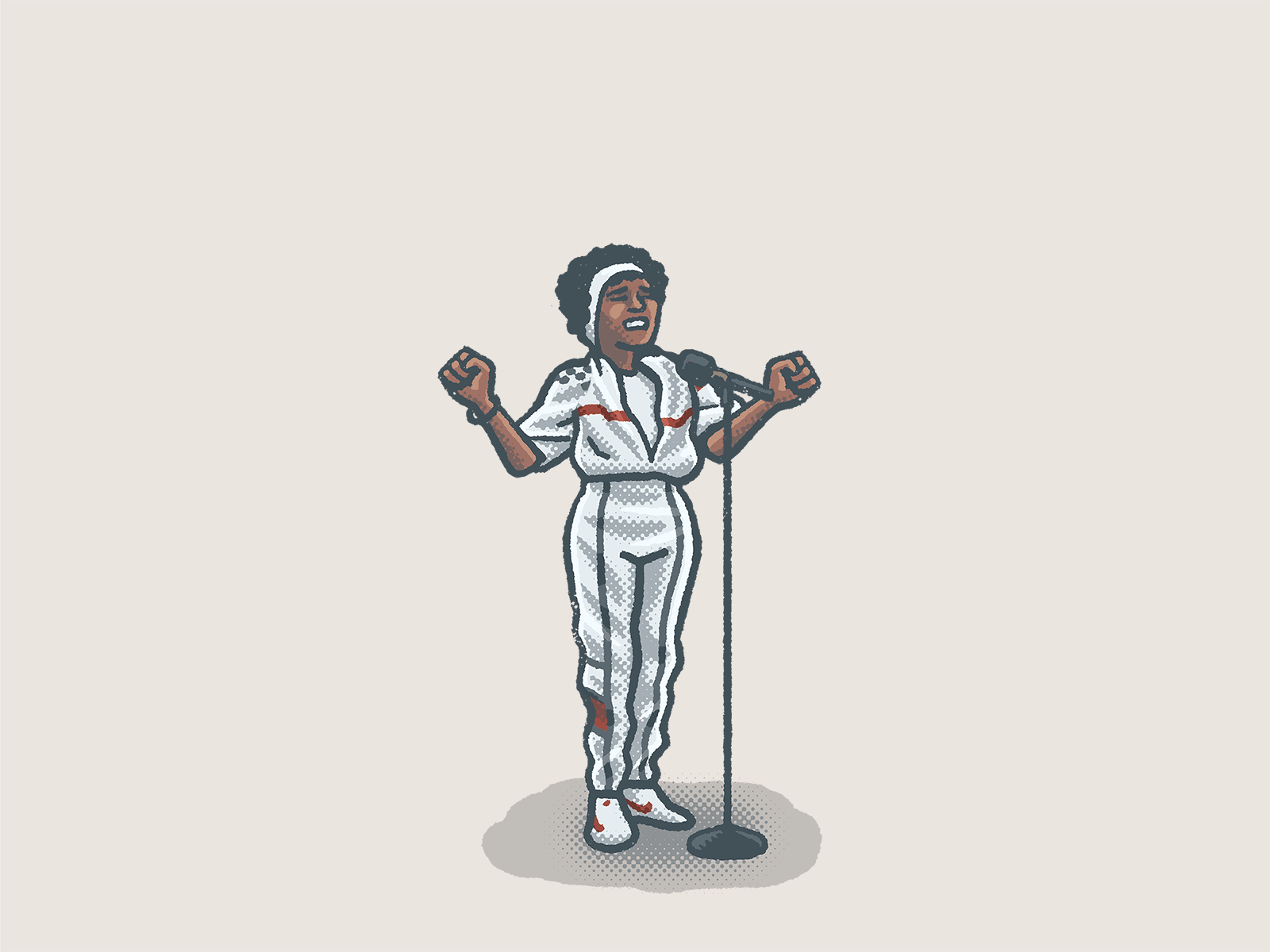 Whitney Houston National Anthem Animated Gif 90s animated gif animation drawing illustration looping animation mario national anthem portrait spo mo spo mos super bowl whitney houston zucca