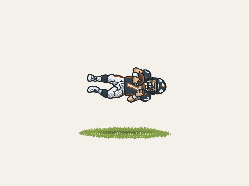 The Helicopter Run animated gif animation athlete denver broncos drawing football gif illustration john elway looping looping animation looping gif mario nfl portrait sports zucca