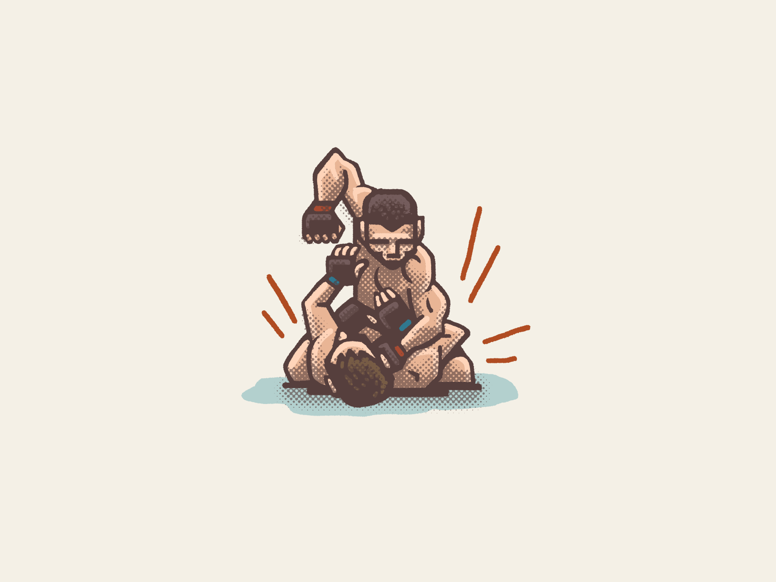 Nolan Ryan Headlock by Mario Zucca on Dribbble