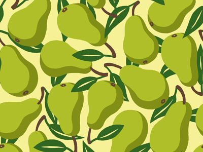 Pear Pattern green pattern pear pears repeating yellow