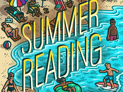 Summer Reading 2022 book guide book review drawing guide to summer books hand lettering illustrated type illustration landscape lettering mario portrait the wall street journal typography wsj zucca