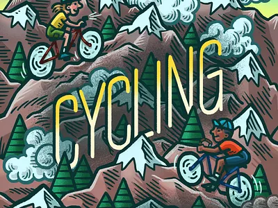 Cycling 2022 book review drawing guide to summer books hand lettering illustrated type illustration landscape lettering mario summer books the wall street journal typography wsj zucca