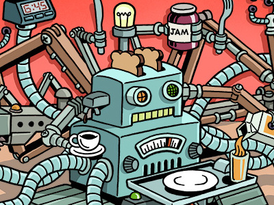 We Are Living in a Robot Moment editorial fun funny grantland humor illustration mario robotics robots zucca