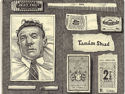 The Somerton Man moleskine mystery sketchbook somerton man tamam shud