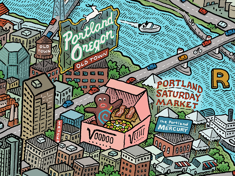 Portland Map Downtown By Mario Zucca On Dribbble