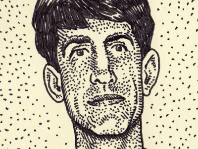 Birthday Portrait 4/18: Eric Roberts birthday drawing eric roberts illustration ink mario mugshot pen portrait zucca