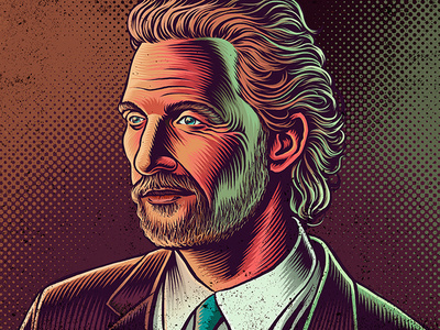 Matthew Mcconaughey Portrait actor celebrity drawing illustration mario matthew mcconaughey portrait ringer the ringer zucca