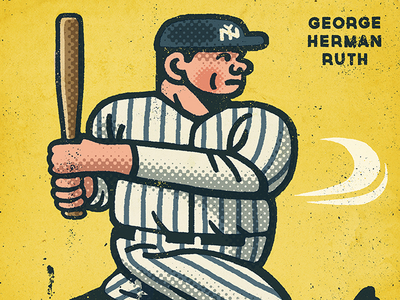 Download Babe Ruth Drawing Wallpaper