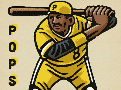 Willie Stargell Portrait 70s athlete baseball drawing illustration mario mlb pirates pittsburgh pops portrait we are family willie stargell zucca