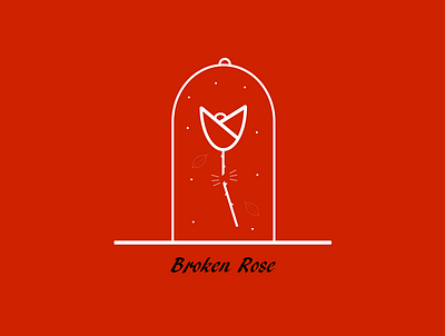Broken Rose design flat flower flower logo flowers logo vector