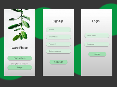 Daily UI #001, Sign Up page 001 daily ui dailyui design mobile