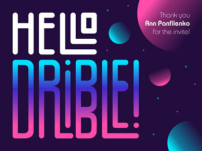 Hello Dribbble! firstshot hellodribbble lettering typography