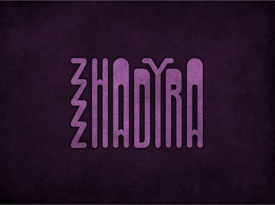Zhadyra design lettering logo logotype typography vector