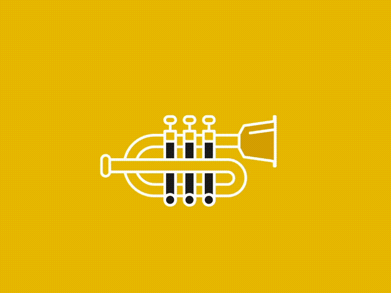 Trumpet Nespresso after effects festival gif icon illustration motion design music nespresso social media vector