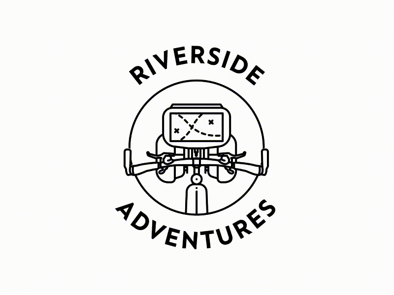 Riverside Adventures after effects bicycle bikepacking branding gif icon identity illustration logotype motion design social media vector