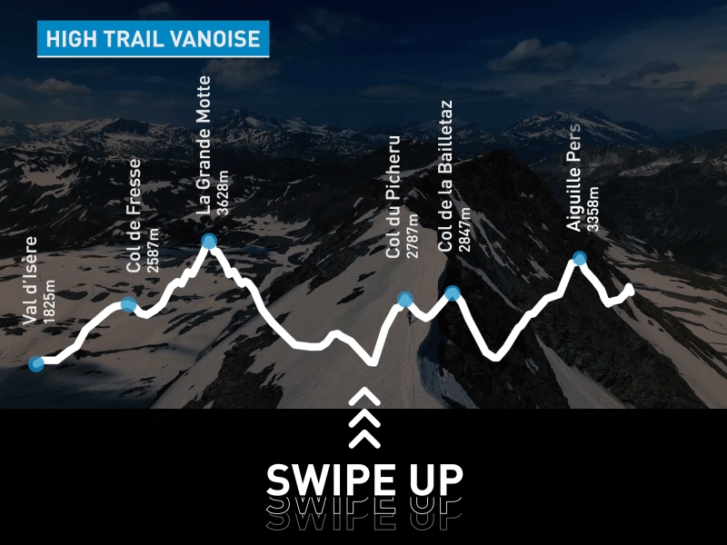 High Trail Vanoise Map animation branding design elevation identity illustration map social media