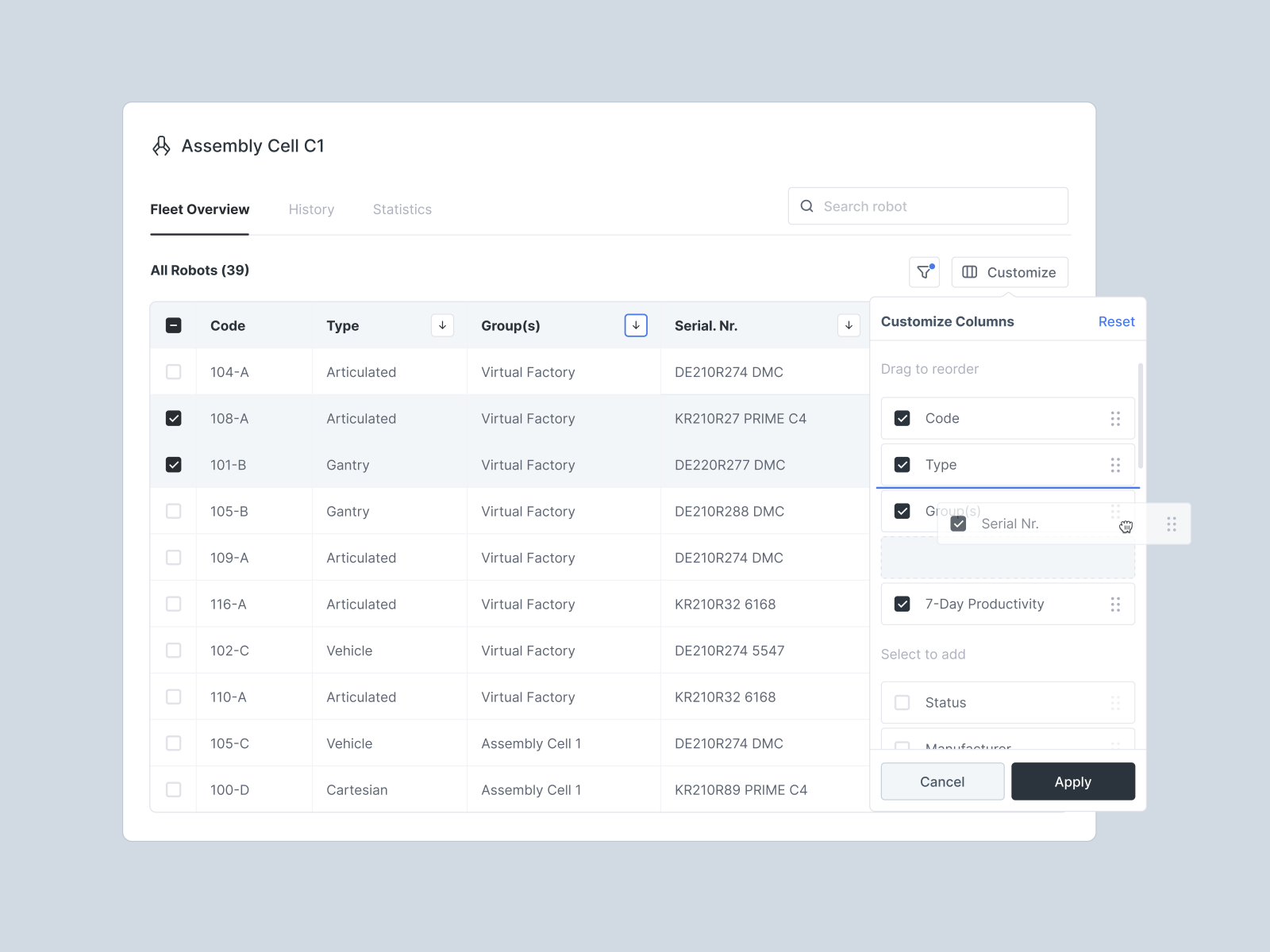Table View Component by Johannes Gerber on Dribbble