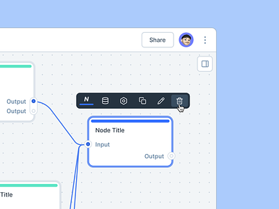 Visual Scripting Editor avatar canvas clean collaborative development edges editing editor flow flow builder node node builder product design tool toolbar ui design visual visual programming web app