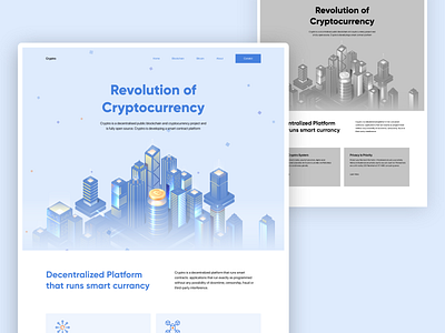 Cryptocurrency Landing Concept