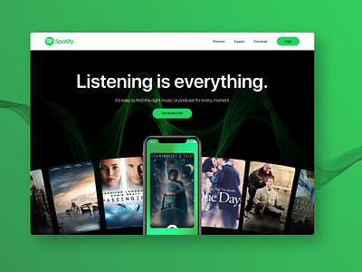 Spotify Redesign Concept adobe xd figma graphic design movie music redesign song ui uidesign user interface design user interface ui web website concept website design