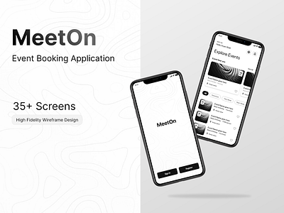 MeetOn Event Booking App ui uidesign user interface design wireframe