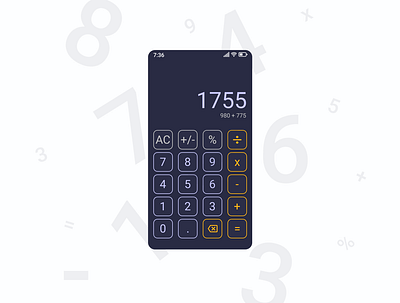 Calculator - daily ui challenge calculator daily ui dailyui ui ux