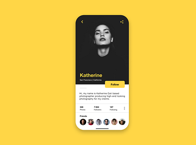 User profile - daily ui challenge daily ui dailyui social media socialmedia ui user profile userprofile ux