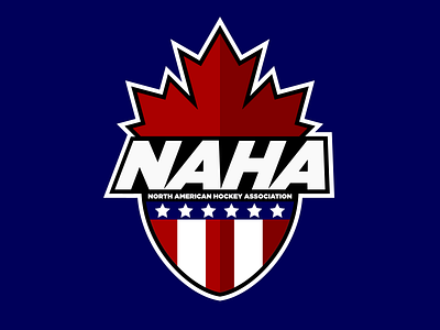 Concept logo NAHA art branding canada hockey league logo usa