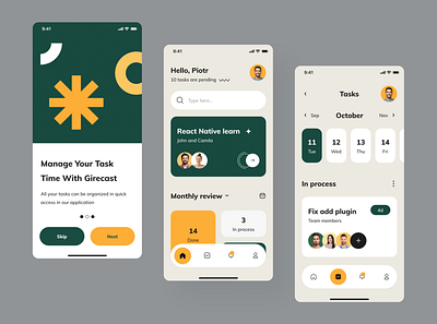 Manage your task app | Girecast application design edtech figma fireart fireart studio management mobile mobile app task ui ux web design