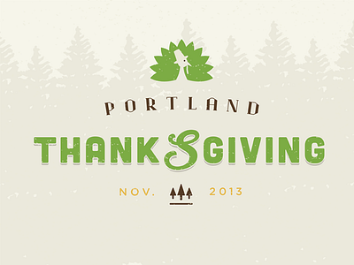Portland Thanksgiving brown green pine portland thanksgiving trees turkey
