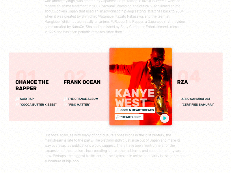 RFA Gallery Cards article cards fandom frank ocean gallery kanye west music principal
