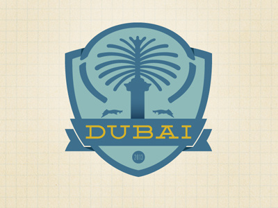 Dubai Incentive Logo blue dubai logo ribbon shield