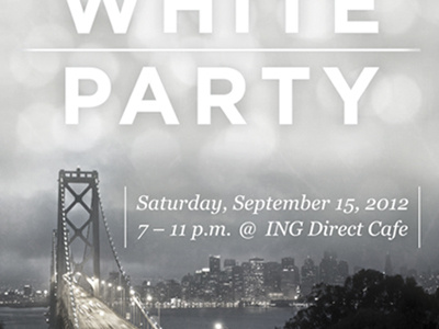 White Party bokeh city poster san francisco white party