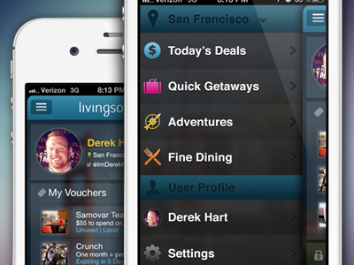 LivingSocial List View Concept app ios iphone list view livingsocial san francisco ui design ux design